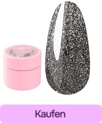 Gel-Glitter LUNA Platinum №01 für Design, Silber mit Glitzer 5 ml